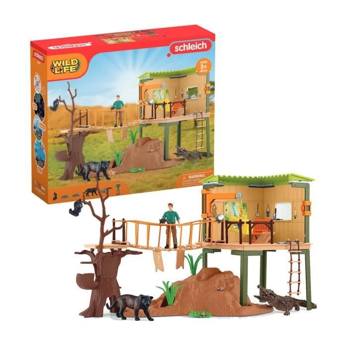 Coffret Station d'aventures sauvages, figurines animaux sauvages,  42594 Wild Life, Pour enfant des 3 ans - Neuf