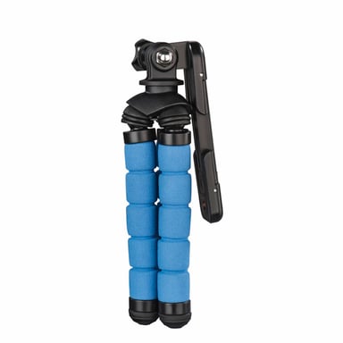 Mini trépied ''Flex'' pour smartphone et GoPro, 14 cm, bleu