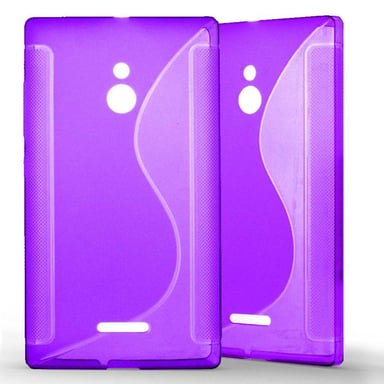 Coque silicone unie compatible Givré Violet Nokia XL
