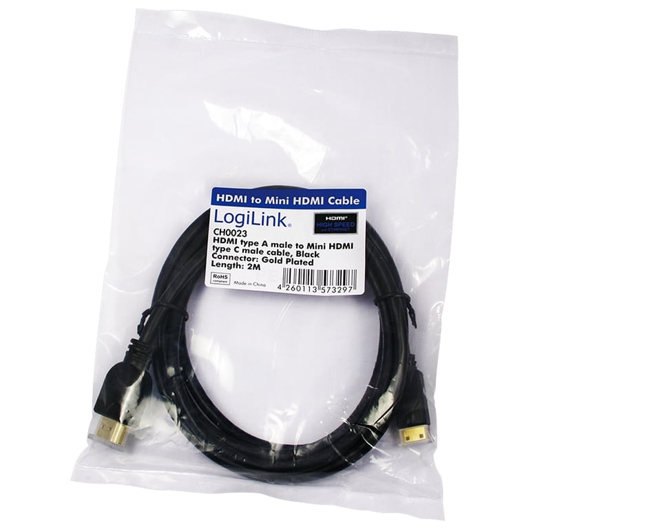 Logilink CH0023 câble HDMI 2 m HDMI Type A (Standard) HDMI Type C (Mini)
