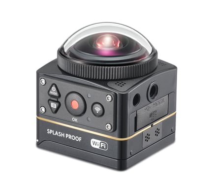 KODAK Pixpro SP360 4K Action Cam Black - Explorer Pack - Cámara digital 360° - Vídeo 4K - Accesorios incluidos