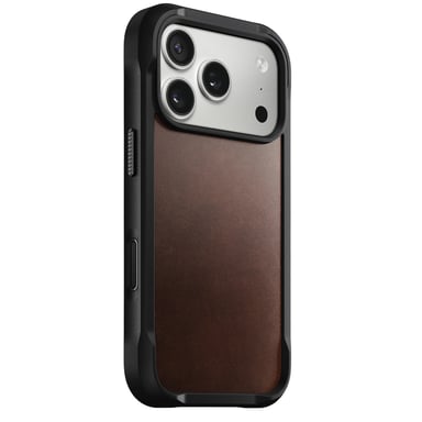 Coque pour iPhone 17 Pro MagSafe en Cuir Horween Rigide Antichocs Marron foncé
