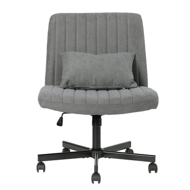 Chaise de bureau Roline pivotante moderne en tissu sans accoudoirs