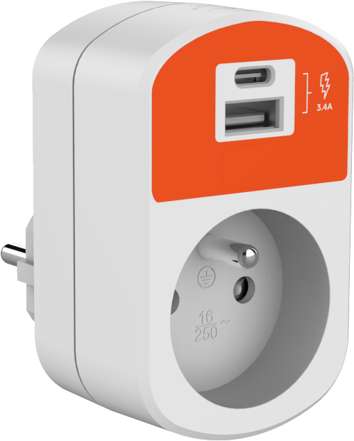 MOBILITY LAB - Prise Murale + Ports USB et USB-C