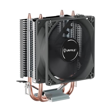 Dissipateur CPU UNYCOOL H20, compact 2 Headpipes 7 pales, ventilateur PWM silencieux, multisocket Intel et AMD