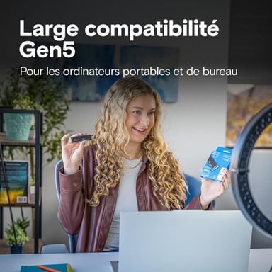 Crucial P510 SSD 1TB PCIe 5.0 NVMe 11000 MB-s