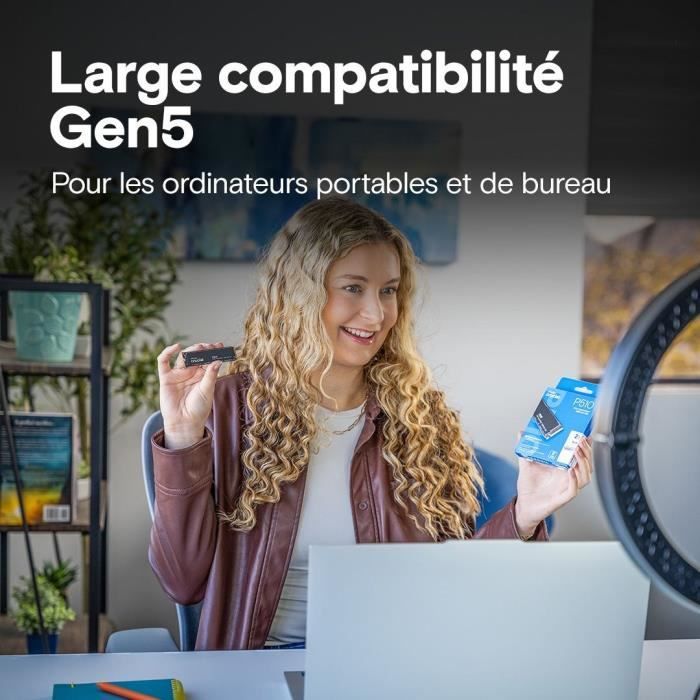 Crucial P510 .2 PCI Express 5.0 NVMe TLC Neuf - vue 5