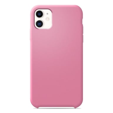Coque silicone unie Soft Touch Rose compatible Apple iPhone 11