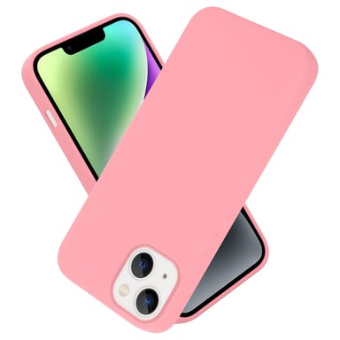 Coque pour Apple iPhone 14 en LIQUID PINK Housse de protection Étui en silicone TPU flexible