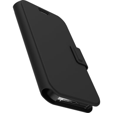 Etui Strada Coque pour iPhone 14 Pro Max, Antichoc, anti-chute, cuir de qualité, 2 porte-cartes, supporte 3 x plus de chutes que la norme militaire - Noir