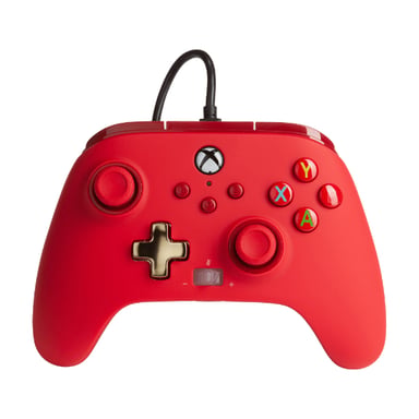 PowerA Enhanced Wired Rojo USB Gamepad Analógico/Digital Xbox One, Xbox Series S, Xbox Series X