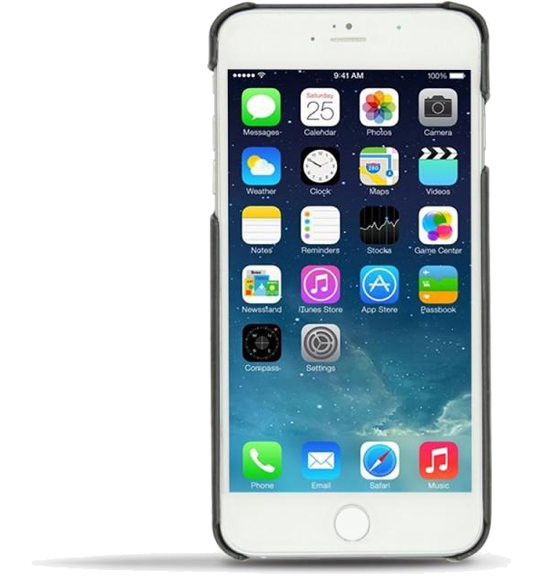 Coque cuir Apple iPhone 6 Plus - Coque arrière - Noir - Nappa - Black - NOREVE