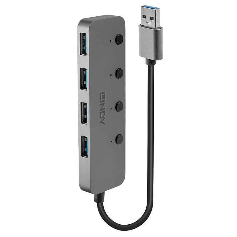 Lindy 43309 hub & concentrateur USB 3.2 Gen 1 3.1 Gen 1 Type A 5 Mbit/ Neuf