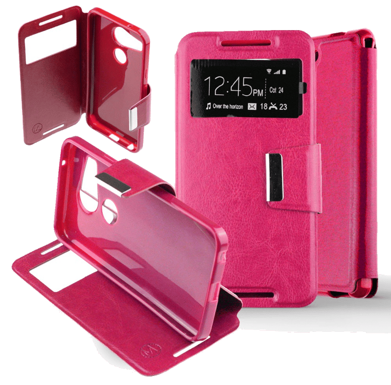 Etui Folio compatible Rose Fushia LG Google Nexus 5X