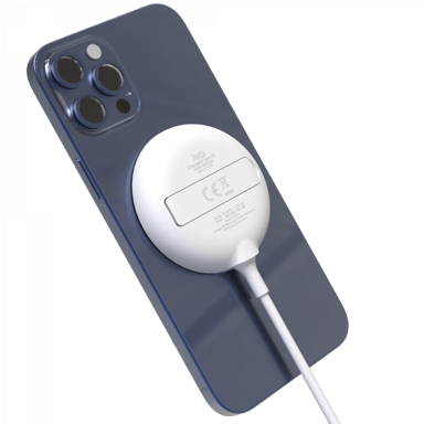 Jaym - Caricabatterie magnetico senza fili con funzione di supporto - Intelligente QI 15W a induzione rapida Bianco