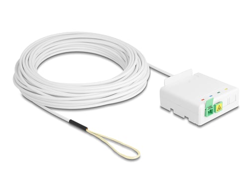 DeLOCK Caja de conexión de fibra óptica 2 x SC/APC Simplex con juego de cables de acometida 30 m