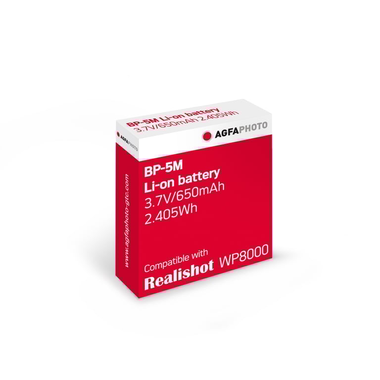 Batterie Agfaphoto pour Appareil photo Compact WP8000 650 mAh - vue 3