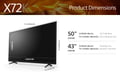 Sony KD-43X72K 109,2 cm (43'') 4K Ultra HD Smart TV Wifi Noir