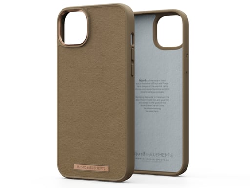 Custodia Njord byELEMENTS Suede Comfort+ - iPhone 14 Plus - Camel Apple iPhone 14 Plus