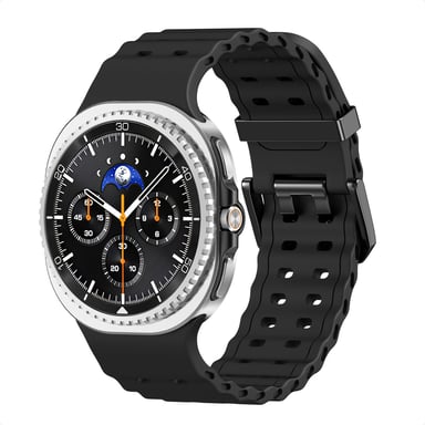 imoshion Bracelet Ocean en silicone pour Samsung Galaxy Watch 8 (40/44mm) / Classic (46mm) - Noir