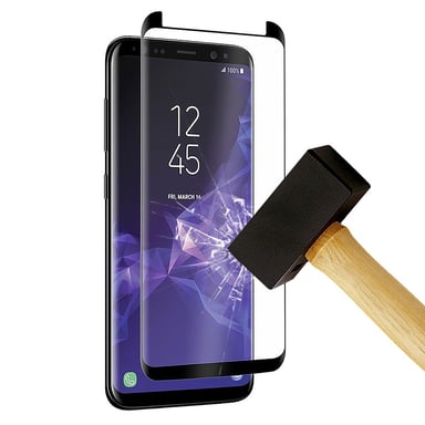 Film verre trempé 4D Noir compatible Samsung Galaxy S9