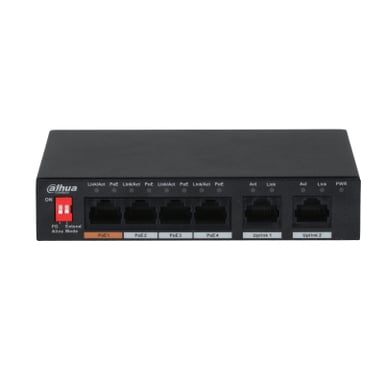 Dahua Technology PFS3006-4ET-60 Connessione Ethernet L2 Fast Ethernet (10/100) non gestita, con supporto PoE (Power over Ethernet) Nero