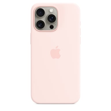 Custodia in silicone con MagSafe per iPhone 15 Pro Max Rosa pallido