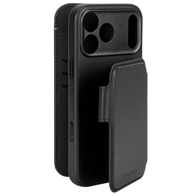 Decoded Funda folio para iPhone 17 Pro Max MagSafe de cuero con funda desmontable Negro