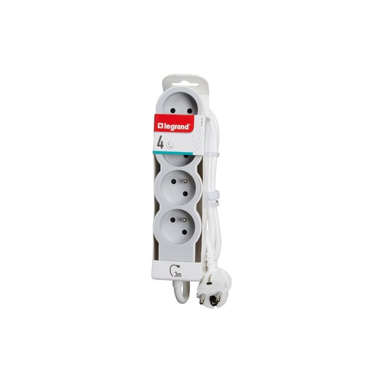 LEGRAND Multiprise FB 4x2P+T standard 3m 1mm² et