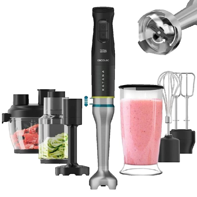 Mixeur Plongeant Cecotec TotalDestroy 1500 W Noir - Neuf