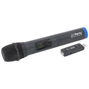 Système de microphone à main sans fil avec écran digital UHF via USB - vue 3