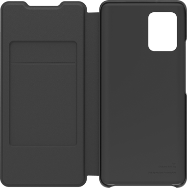 Samsung Funda para Galaxy A42 5G Folio Flip Wallet con tarjetero Negro