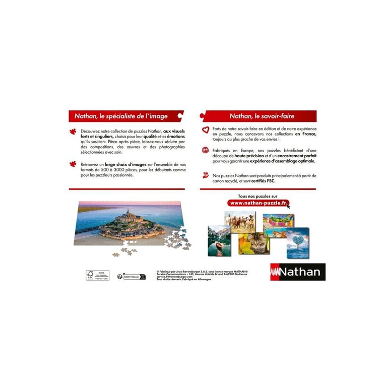 Puzzle 1000 pièces : Vue sur la Dune du Pilat Collection Régions de France Ravensburger Nathan - vue 4