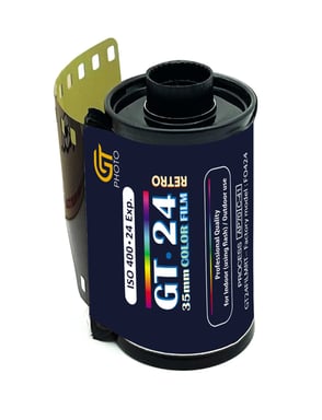 GT Photo Pellicule Couleur GT24FILM 35mm - Lot de 2 Films 24 Poses - Idéal pour Photographie, Développement et Impression de Qualité