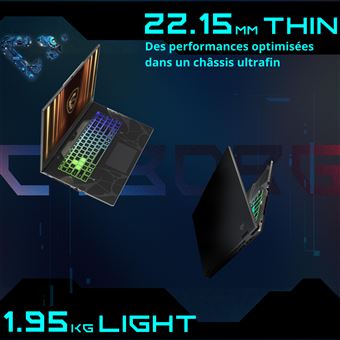 Gaming Cyborg 15 B13WEKG 1040FRNN 15 6 Full HD 144 Hz Intel Core AI i7 RAM SSD Nvidia GeForce RTX 5050 - vue 5