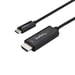 StarTech.com Cable de 3m USB C a HDMI - Cable Adaptador de Vídeo USB Tipo C a HDMI 2.0 4K de 60Hz - Compatible con Thunderbolt 3 - Portátil a Monitor