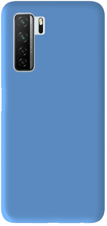 Coque silicone unie compatible Mat Bleu Huawei P40 Lite 5G
