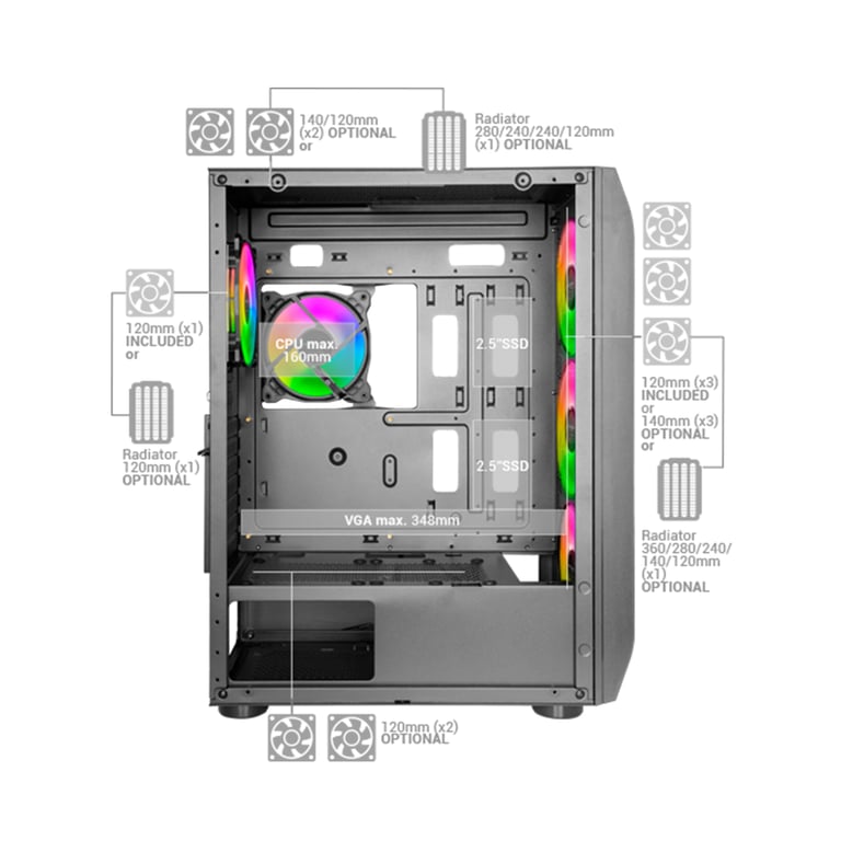 Mars Gaming MCKXW unité centrale Tower Neuf - vue 2