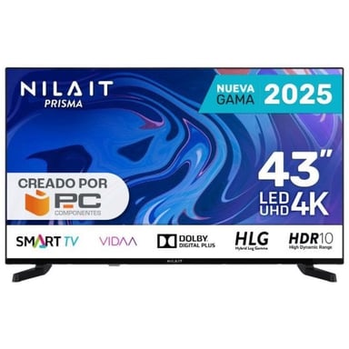 Smart TV 43'' LED UHD 4K Prisma 43UD7004S Bianco Vidaa Netflix Prime Video YouTube Dolby Digital Plus