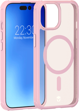 Coque renforcée MagSafe iPhone 15 Plus AIR Frost 3m Rose + Garantie à vie Force Case