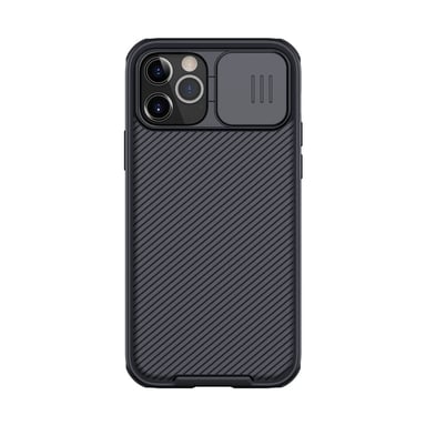 Coque CamShield Pro pour iPhone 12 et 12 Pro avec Cache Caméra Coulissant Noir