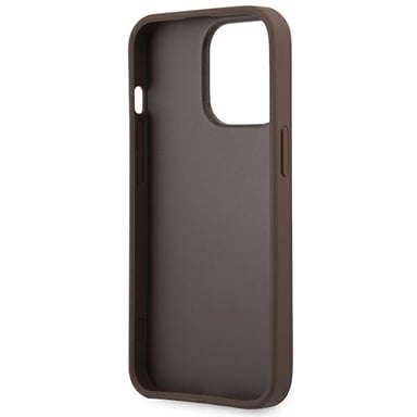 Guess 4G Logo Backcover in metallo per Apple iPhone 14 Pro - Marrone