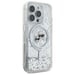 Étui Karl Lagerfeld pour iPhone 16 Pro 6.3'' étui rigide transparent Liquid Glitter Karl&Choupette Head Magsafe