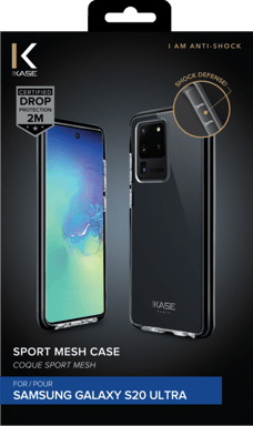 Coque Sport Mesh pour Samsung Galaxy S20 Ultra, Noir de jais