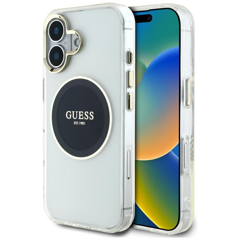 Guess Étui IML Metal Colored Circle Classic Logo MagSafe pour iPhone 16 - vue 4