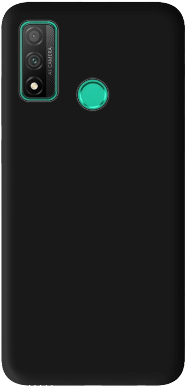 Coque silicone unie compatible Mat Noir Huawei P Smart 2020