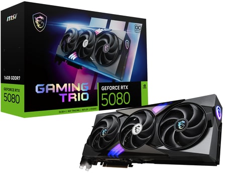 MSI GAMING GEFORCE RTX 5080 16G TRIO OC Scheda grafica NVIDIA 16GB GDDR7