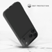 Carcasa antichoque de gel de silicona blanda con 55% de plástico reciclado para Apple iPhone 17 Pro Max, negro satinado
