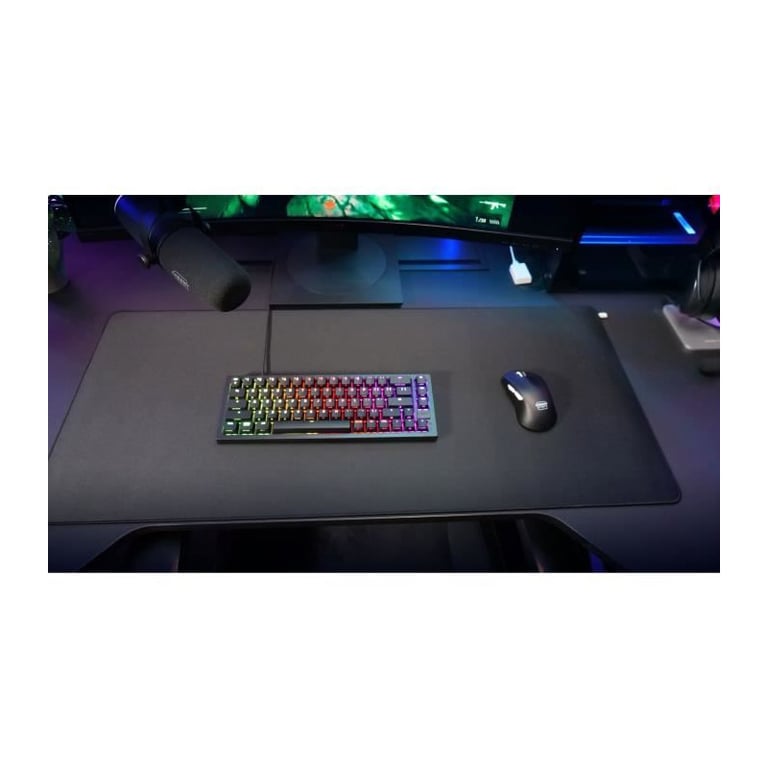 Tapis de gaming CHERRY XTRFY Cherry GP5 Surface en tissu Base antidérapante Format étendu - vue 4