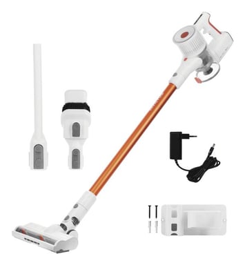 Genius Invictus X5 Facelift Balai électrique Batterie Sec HEPA Sans sac 0,5 L Orange, Blanc